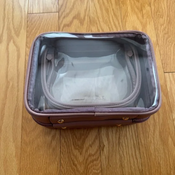 Calpak Small Clear Cosmetics Case in Mauve - Picture 2 of 7